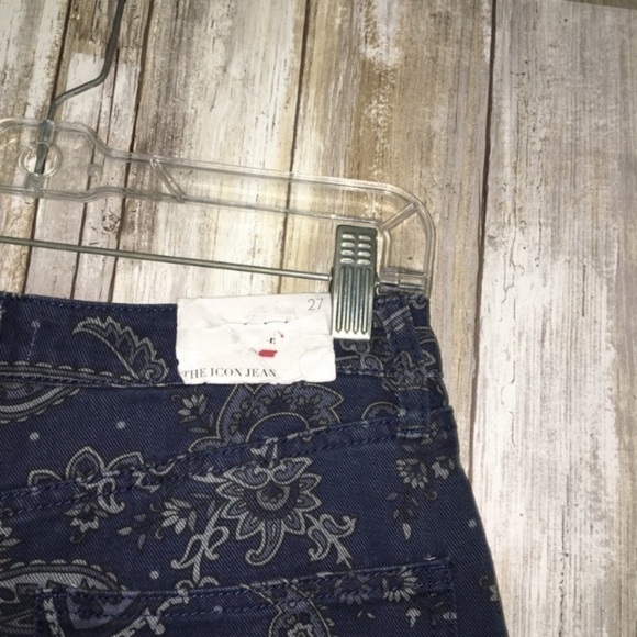 NWT WeWoreWhat The Icon Night Sky Paisley Straight Leg Jeans - Picture 6 of 7